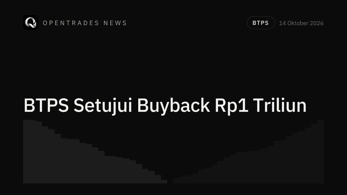 BTPS Setujui Buyback Rp1 Triliun, Maksimal 10% Modal Ditempatkan