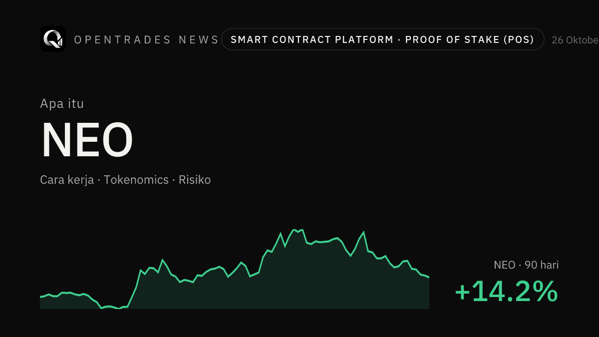 Apa Itu NEO (NEO)? Cara Kerja, Tokenomics, dan Risikonya