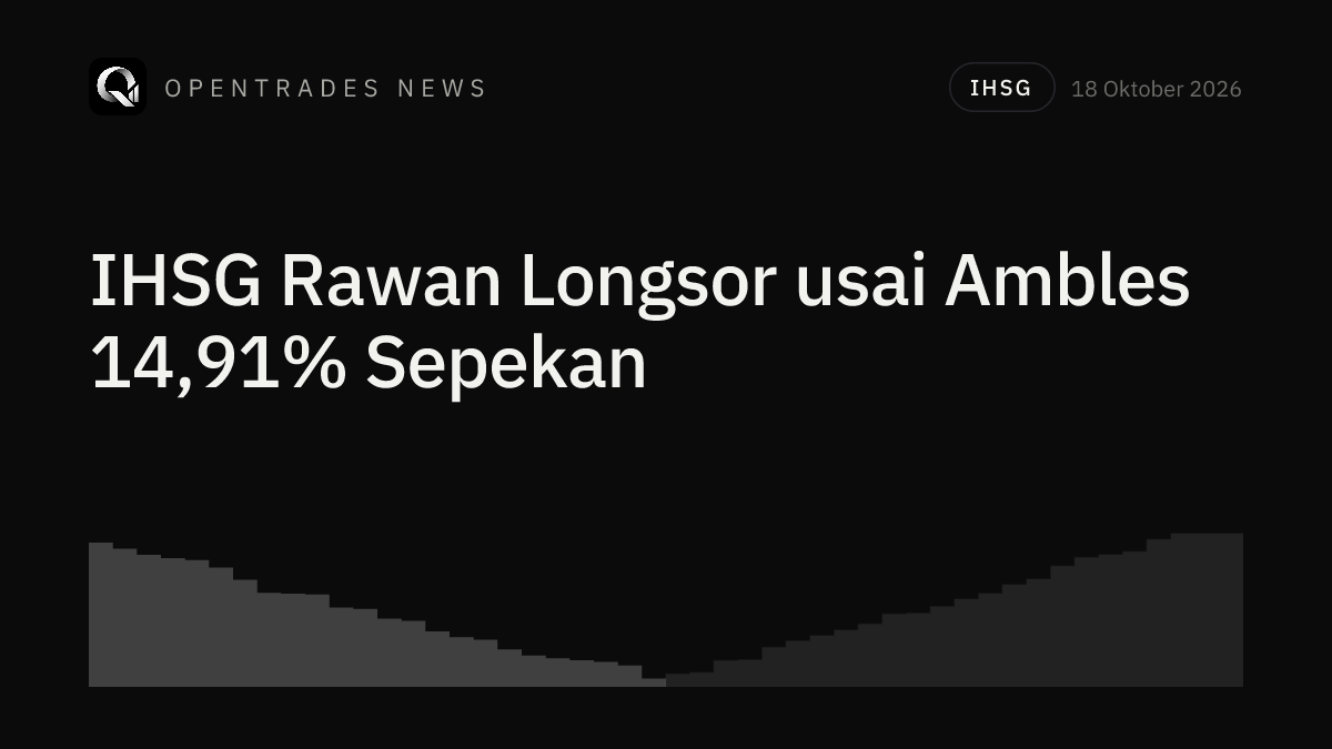 IHSG Masih Rawan Longsor usai Ambles 14,91% dalam Sepekan