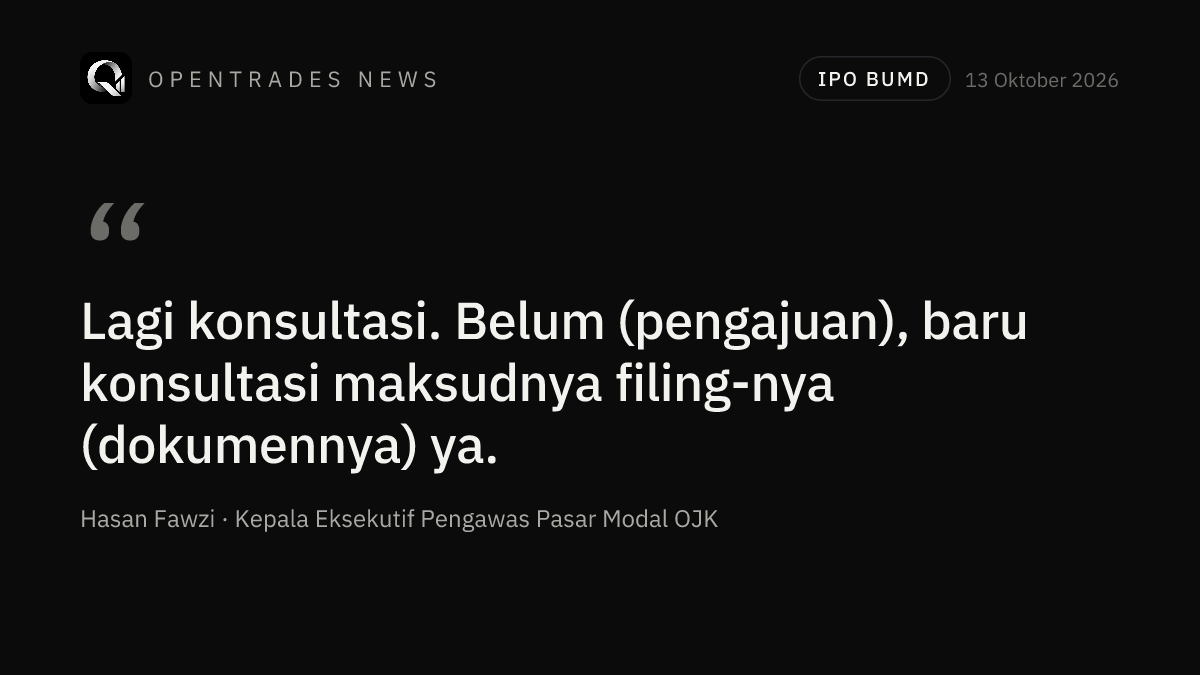 OJK Says PAM Jaya Has Consulted on IPO, No Formal Filing Yet