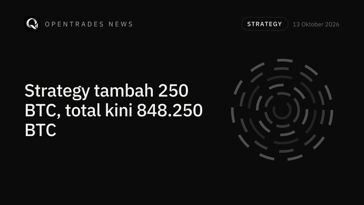 Strategy Beli 250 BTC Senilai $21,5 Juta, Total Kini 848.250 BTC