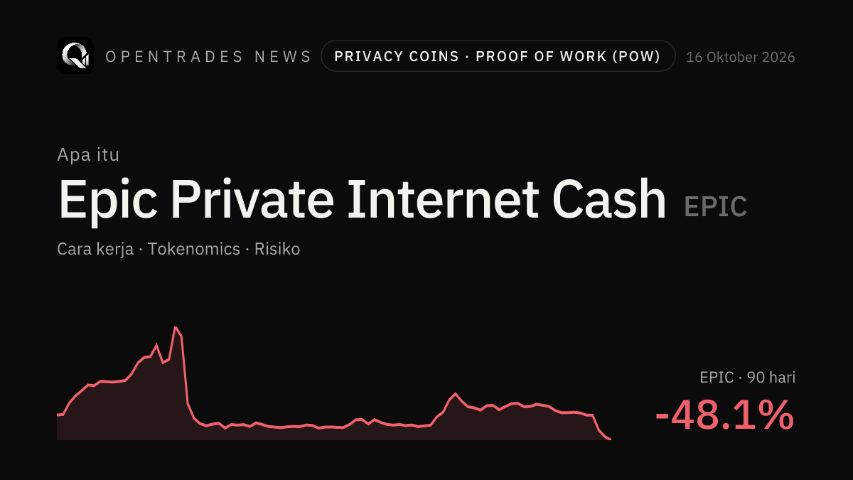 Apa Itu Epic Cash (EPIC)? Cara Kerja, Tokenomics, dan Risikonya